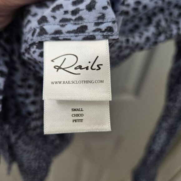 Rails Womens Button-Down Long-Sleeve Leopard Print Shirt S Lightweight & Comfort - Picture 8 of 13